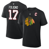 Nick Foligno Chicago Blackhawks Fanatics Authentic Stack Name & Number T-Shirt - Black - NHL