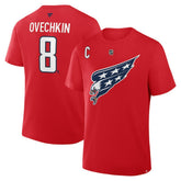 Alexander Ovechkin Washington Capitals Fanatics Authentic Stack Name & Number T-Shirt - Red - NHL