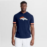 Denver Broncos Optimal Play Short Sleeve Hooded T-Shirt Navy | Fanatics