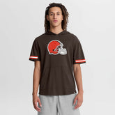 Cleveland Browns Optimal Play Short Sleeve Hooded T-Shirt Brown | Fanatics