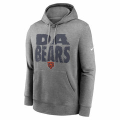 Chicago Bears Club Fleece Hoodie Heather Gray | Nike for Sale