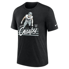 Maxx Crosby Las Vegas Raiders Player Graphic T-Shirt Heather Black | Nike for Sale