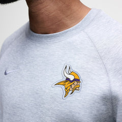 Minnesota Vikings Tech Fleece Raglan Sweatshirt Heather Gray | Nike for Sale