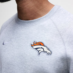 Denver Broncos Tech Fleece Raglan Sweatshirt Heather Gray | Nike for Sale