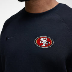 San Francisco 49ers Tech Fleece Raglan Sweatshirt Black | Nike for Sale
