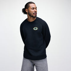 Green Bay Packers Tech Fleece Raglan Sweatshirt Black | Nike for Sale