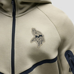 Minnesota Vikings Tech Fleece Raglan Full-Zip Windrunner Hoodie Olive | Nike for Sale