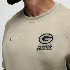 Green Bay Packers Tech Fleece Raglan Sweatshirt Olive | Nike for Sale