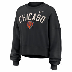 Chicago Bears Women's Oversized High Hip Legacy Arch Phoenix Fleece Sweatshirt Black | Nike for Sale