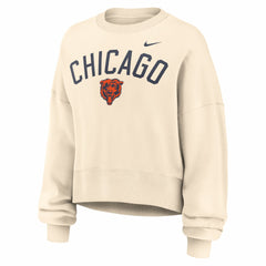 Chicago Bears Women's Oversized High Hip Legacy Arch Phoenix Fleece Sweatshirt Natural | Nike for Sale
