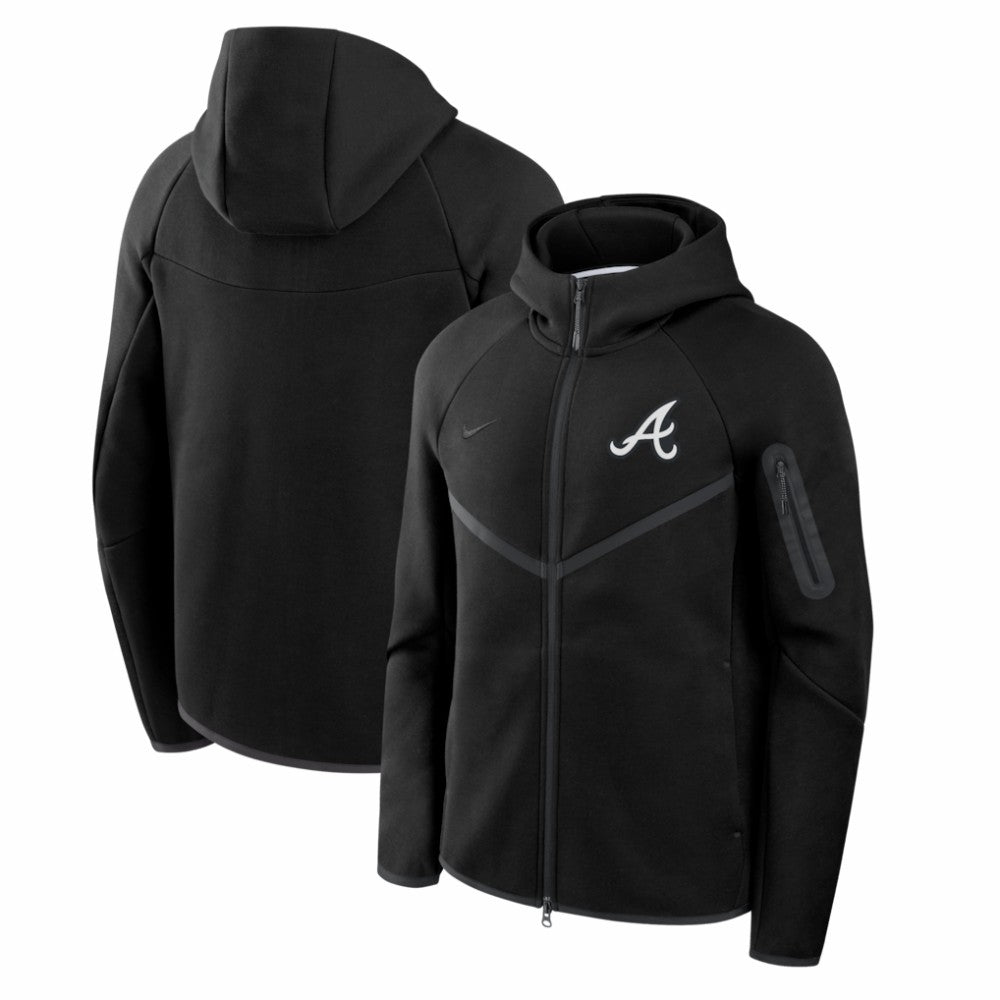 Atlanta Braves Nike Tech Fleece Raglan Full-Zip Windrunner Hoodie - MLB