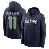 Jaxon Smith-Njigba Seattle Seahawks Name & Number Fleece Hoodie Navy | Nike for Sale