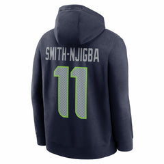 Jaxon Smith-Njigba Seattle Seahawks Name & Number Fleece Hoodie Navy | Nike for Sale
