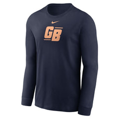Green Bay Packers Essential Long-Sleeve T-Shirt Navy | Nike for Sale