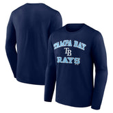 Tampa Bay Rays Logo Athletic Heart & Soul Long Sleeve T-Shirt - MLB