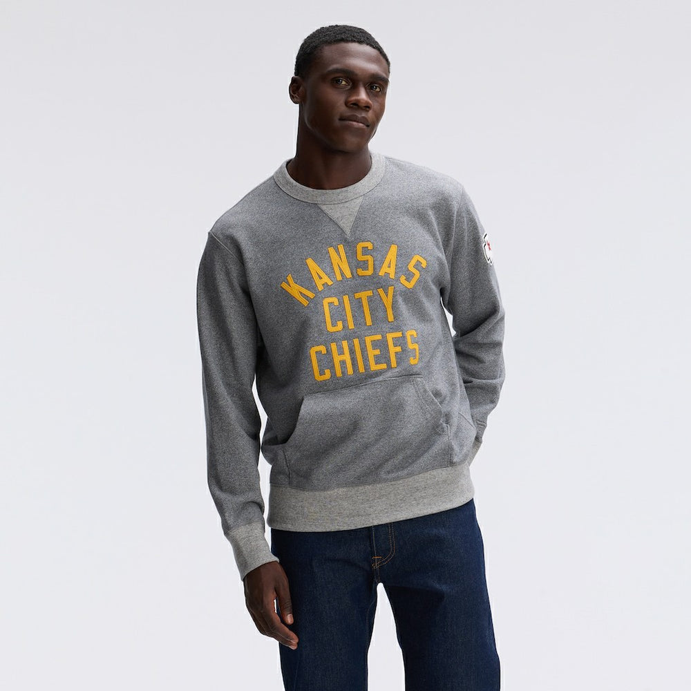 Kansas City Chiefs IconicFleece Pocket Sweatshirt Athletic Heather Gray | Fanatics