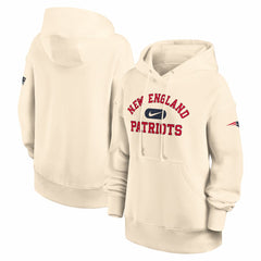 New England Patriots Women's Oversized Legacy Phoenix Hoodie Natural | Nike for Sale