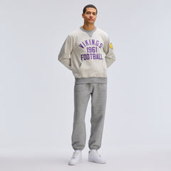 Minnesota Vikings IconicFleece Pocket Sweatshirt Oatmeal | Fanatics