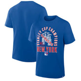New York Rangers Fanatics 4x Stanley Cup Champions T-Shirt - Blue - NHL
