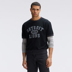 Detroit Lions IconicFleece Short Sleeve Sweatshirt Black | Fanatics