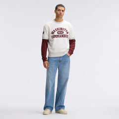 Washington Commanders IconicFleece Short Sleeve Sweatshirt Oatmeal | Fanatics