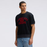 Kansas City Chiefs IconicFleece Short Sleeve Sweatshirt Black | Fanatics