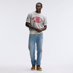 San Francisco 49ers IconicFleece Short Sleeve Sweatshirt Heather Gray | Fanatics