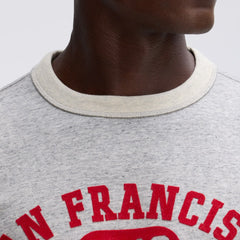 San Francisco 49ers IconicFleece Short Sleeve Sweatshirt Heather Gray | Fanatics