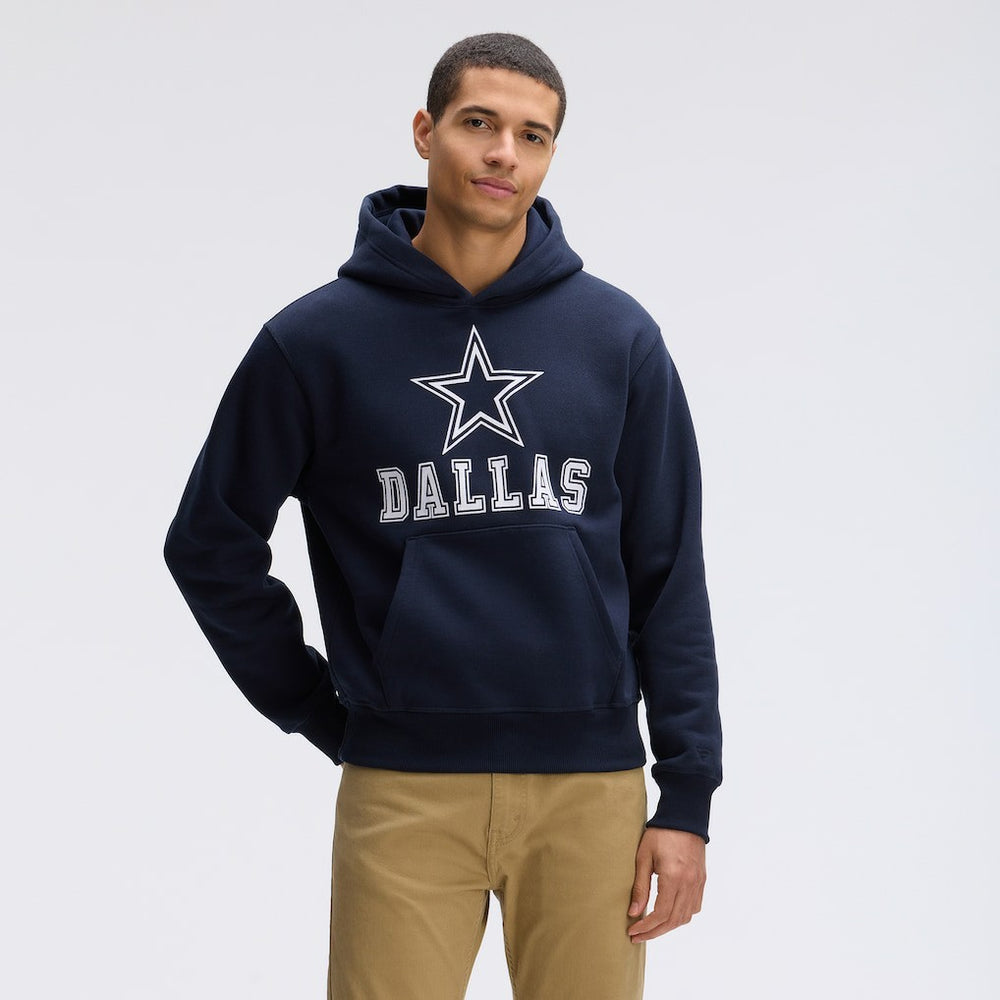 Dallas Cowboys IconicFleece Flocked Hoodie Navy | Fanatics