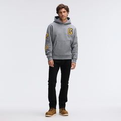Green Bay Packers IconicFleece Letterman Hoodie Athletic Heather Gray | Fanatics