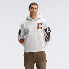 Chicago Bears IconicFleece Letterman Hoodie Heather Gray | Fanatics