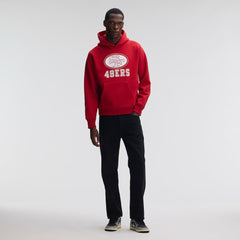 San Francisco 49ers IconicFleece Flocked Hoodie Scarlet | Fanatics