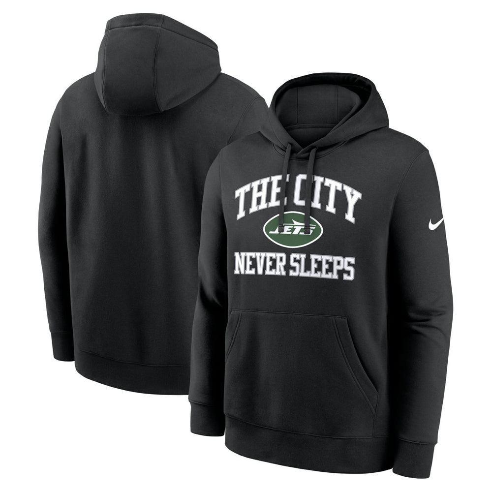 New York Jets The City Never Sleeps Club Fleece Hoodie Black | Nike for Sale