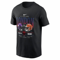 Minnesota Vikings vs. Cleveland Browns International Games London 2025 T-Shirt Black | Nike for Sale
