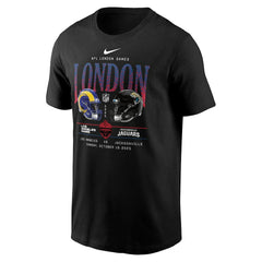 Los Angeles Rams vs. Jacksonville Jaguars International Games London 2025 T-Shirt Black | Nike for Sale
