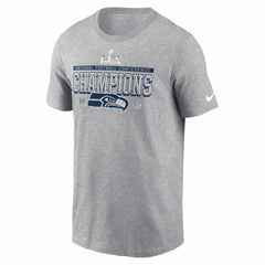 Seattle Seahawks 2025 NFC Champions Locker Room Trophy Collection Tall T-Shirt Heather Gray | Nike for Sale