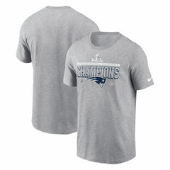 New England Patriots 2025 AFC Champions Locker Room Trophy Collection Tall T-Shirt Heather Gray | Nike for Sale