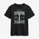 Seattle Seahawks Super Bowl LX Champions Locker Room Trophy Collection Replica T-Shirt Black | Nike for Sale