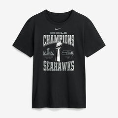 Seattle Seahawks Super Bowl LX Champions Locker Room Trophy Collection Replica T-Shirt Black | Nike for Sale