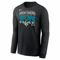 Jacksonville Jaguars 2025 AFC South Division Champions Locker Room Trophy Collection Long Sleeve T-Shirt Black | Nike for Sale