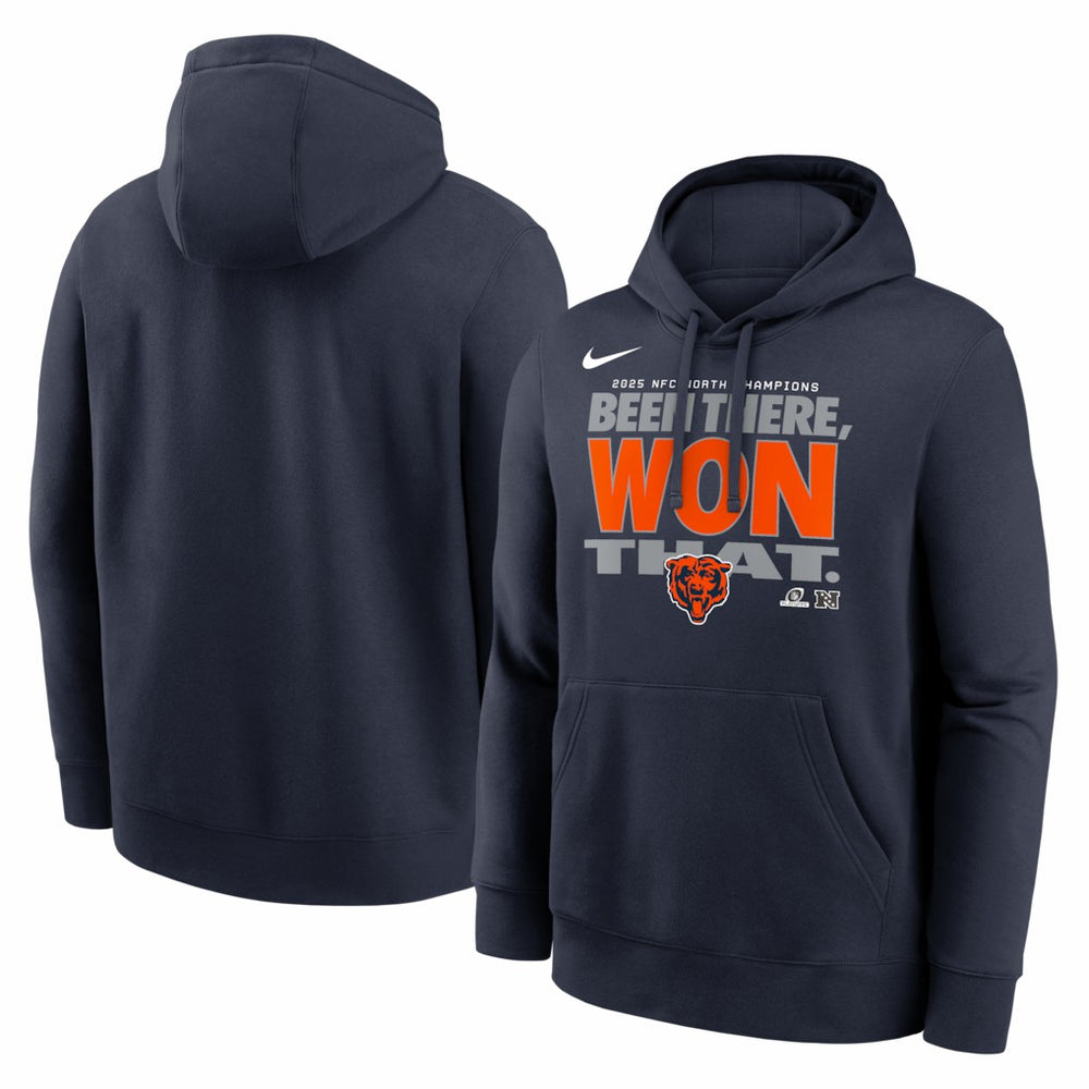 Chicago Bears 2025 NFC North Division Champions Locker Room Trophy Collection Hoodie Navy | Nike for Sale