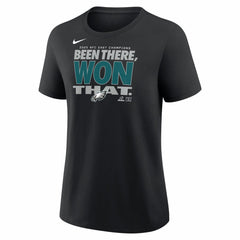 Philadelphia Eagles Women's 2025 NFC East Division Champions Locker Room Trophy Collection T-Shirt Black | Nike for Sale