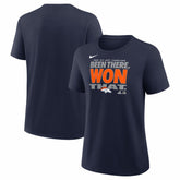 Denver Broncos Women's 2025 AFC West Division Champions Locker Room Trophy Collection T-Shirt Navy | Nike for Sale
