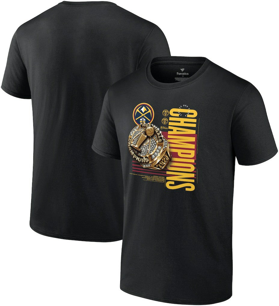 Denver Nuggets 2023 NBA Finals Champions Slam Bling Ring T-Shirt Black - NBA