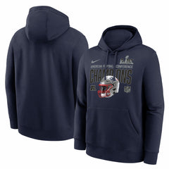 New England Patriots 2025 AFC Champions Glory Shield Hoodie Navy | Nike for Sale