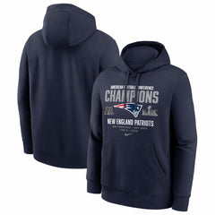 New England Patriots 2025 AFC Champions Team Nation Hoodie Navy | Nike for Sale