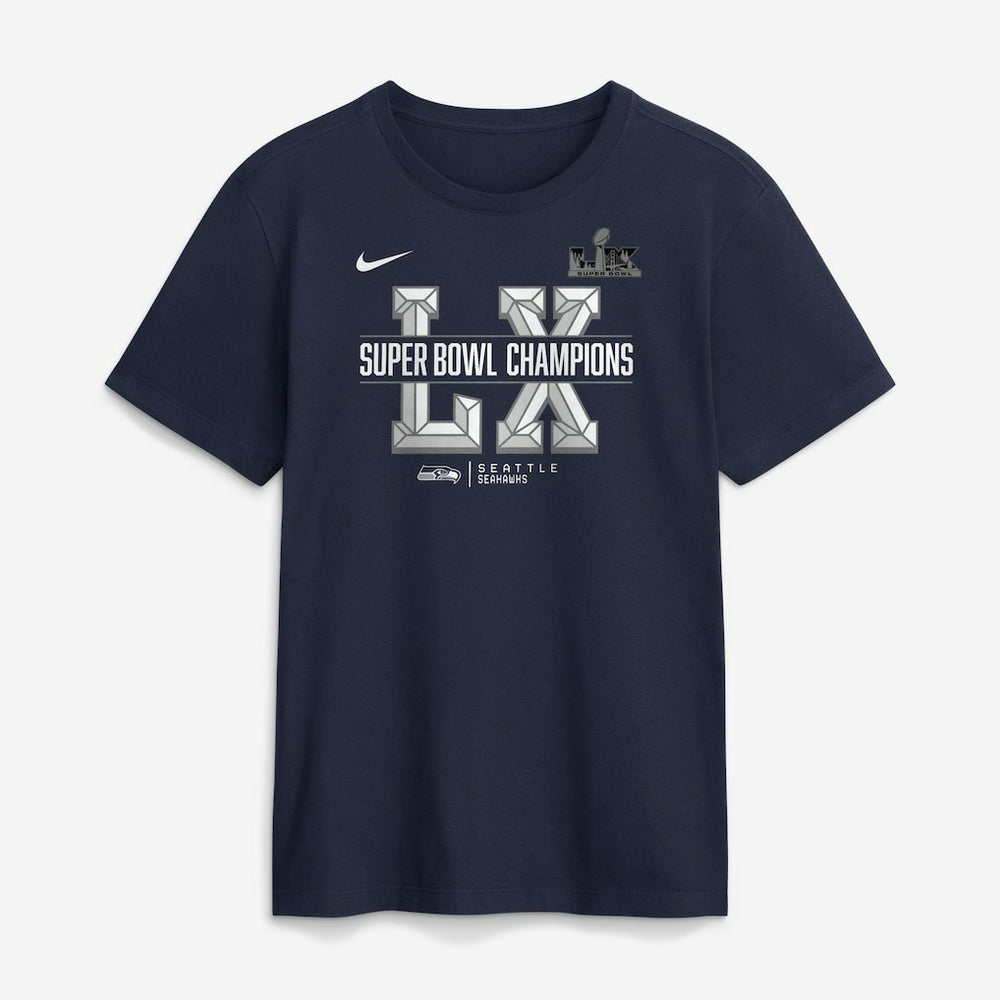 Seattle Seahawks Super Bowl LX Champions Sacrifice T-Shirt College Navy | Nike for Sale
