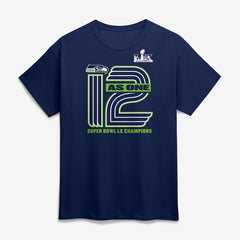 Seattle Seahawks Super Bowl LX Champions Hometown On Top T-Shirt College Navy | Fanatics