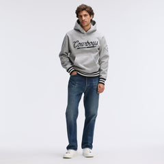 Dallas Cowboys IconicFleece Tipped Hoodie Heather Gray | Fanatics