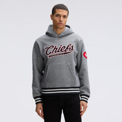 Kansas City Chiefs IconicFleece Tipped Hoodie Athletic Heather Gray | Fanatics
